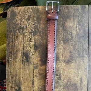 Johnston & Murphy Brown Leather Belt